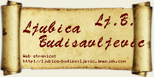 Ljubica Budisavljević vizit kartica